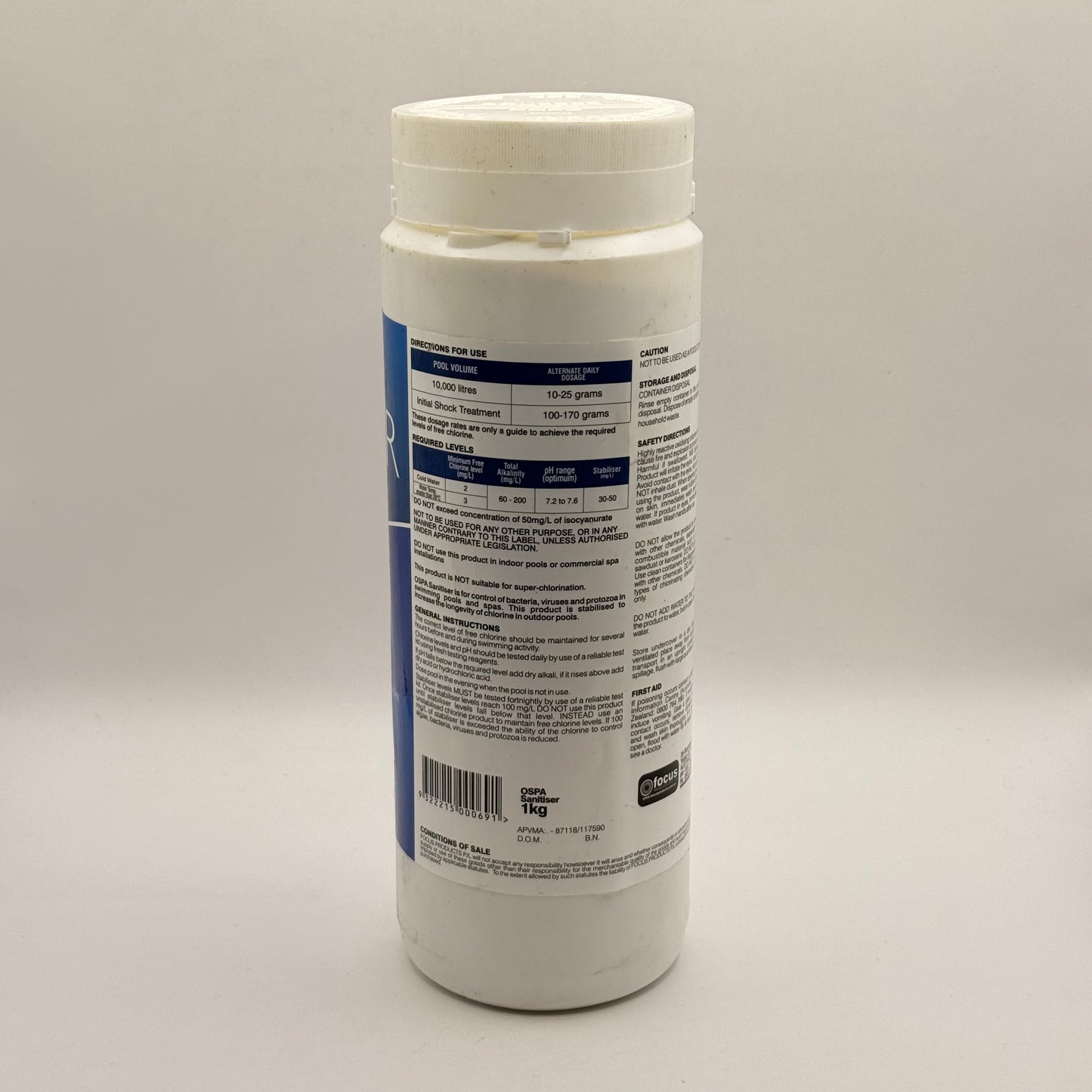 OSPA Swimming Pool Stabilised Sanitiser 1kg