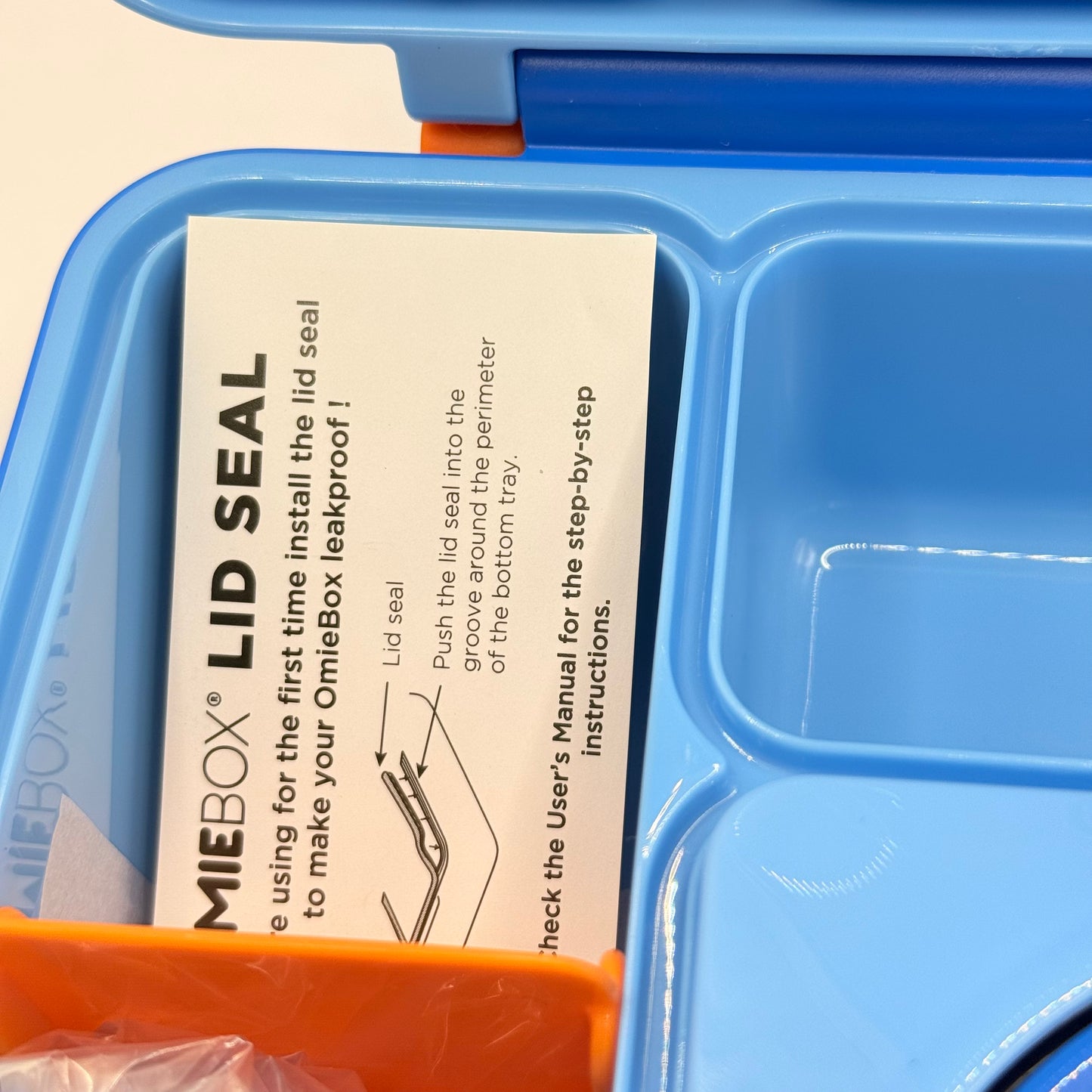 OmieBox Bento Lunch Box with Insulated Thermos (Blue Sky)