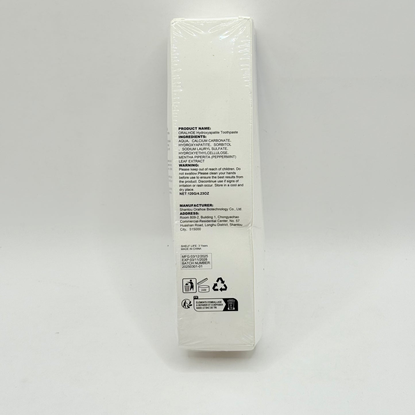 Oralhoe Hydroxyapatite Toothpaste 120 g