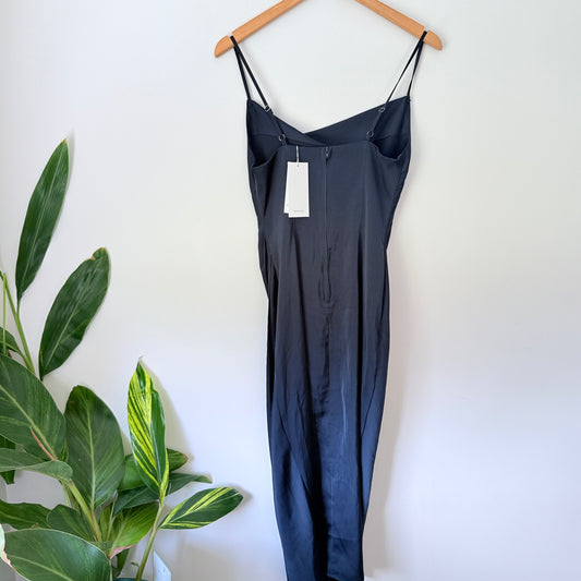 Pagani Satin Cowl Split Hem Dress - Size 6