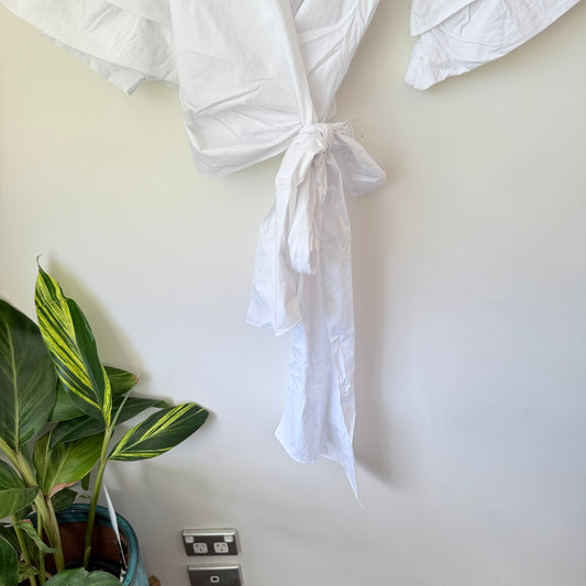 Paper Plane Boutique Statement Sleeve Wrap Top – Size S