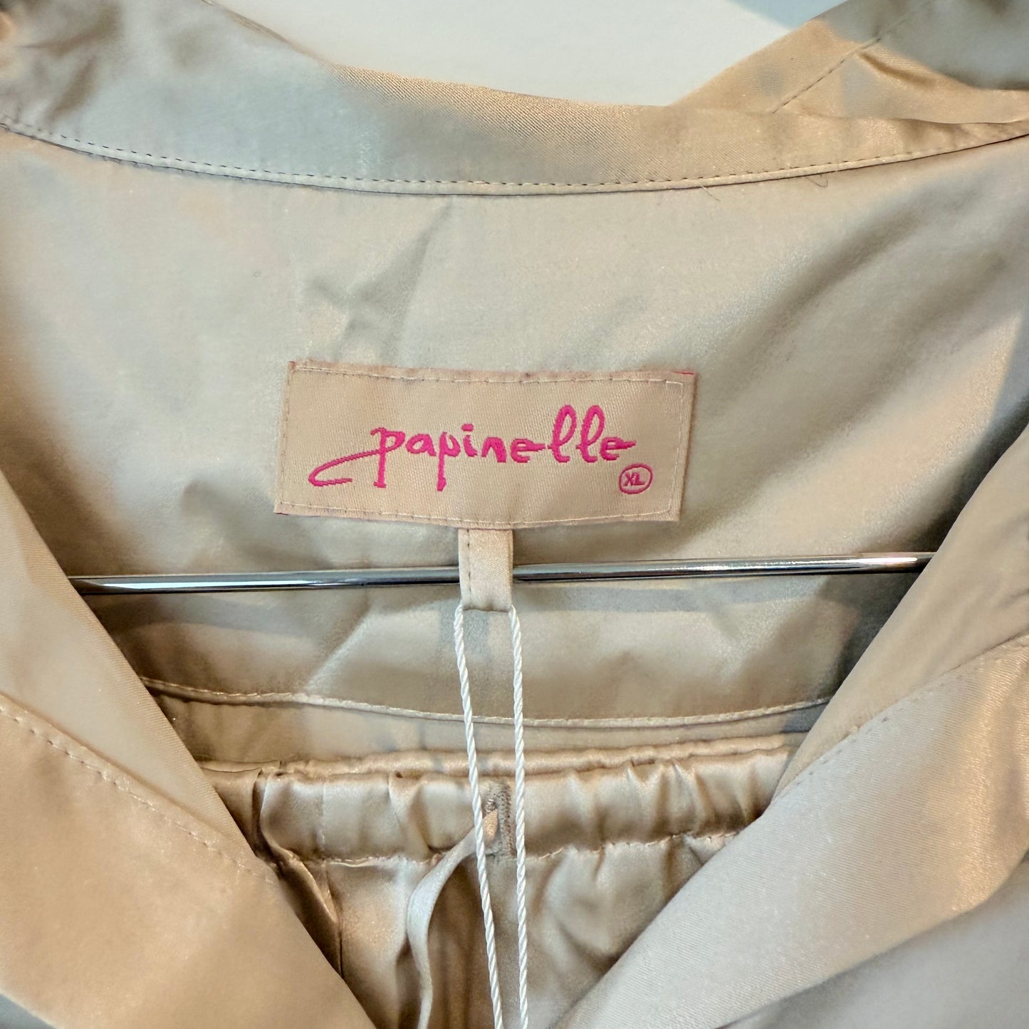 Papinelle Audrey 100% Silk Pajama Set — XL (Champagne)