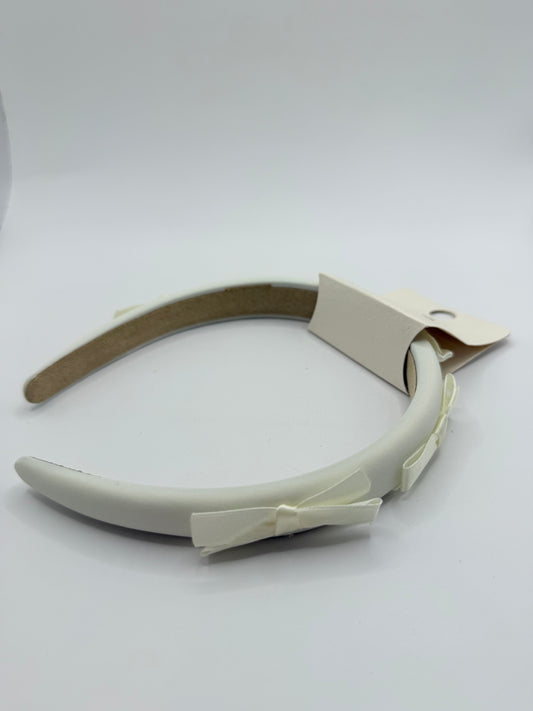 Rubi paris padded headband in ecru with bow - headbands accessories women’s apparel