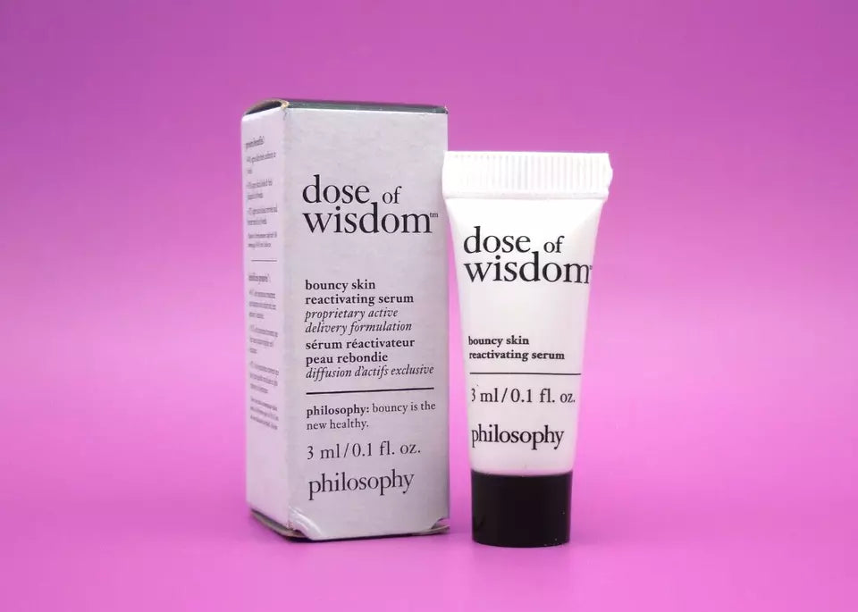 Philosophy dose of wisdom bouncy skin reactivating serum – 3ml - face serums health and wellness