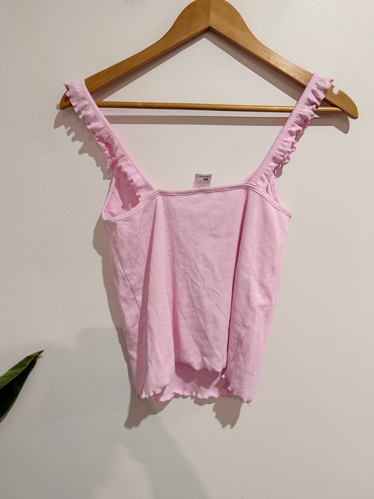 Anko Sleep Pink Christmas Reindeer Ribbed Pyjama Tank Top Size 10