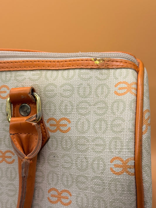 Esquire Vintage Monogram Handbag Bag – Beige & Tan