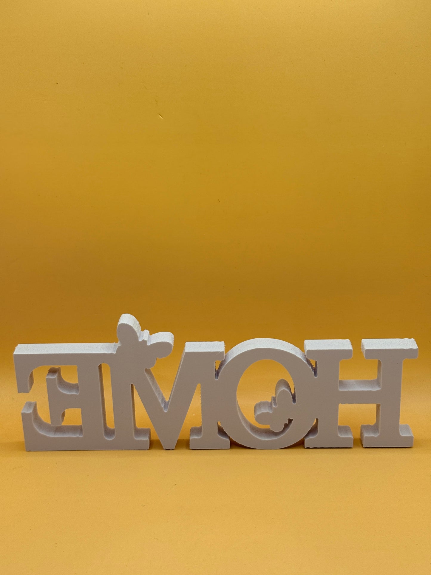White "HOME" Word Decor