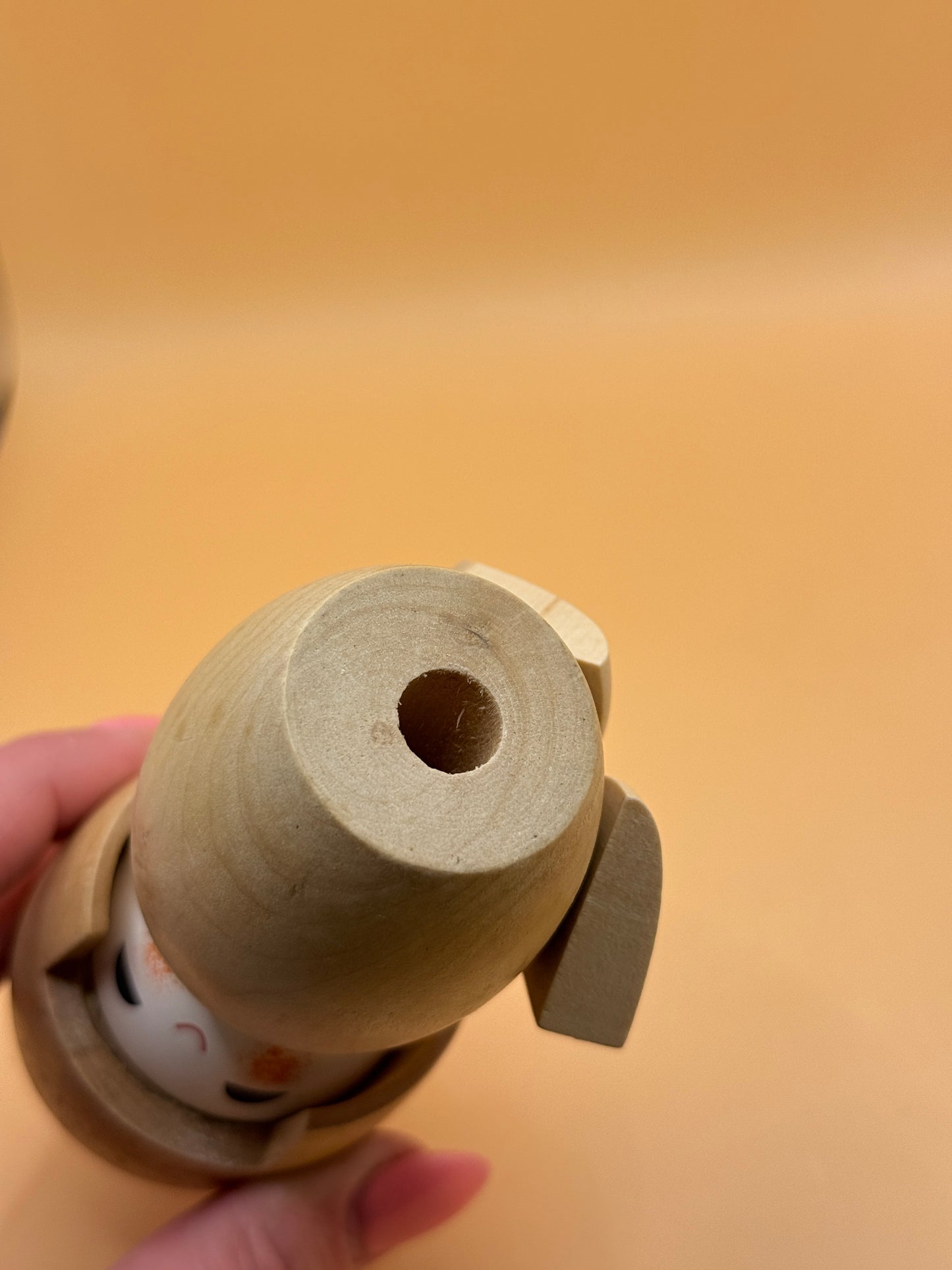 Wooden Kokeshi Style Doll Ornament