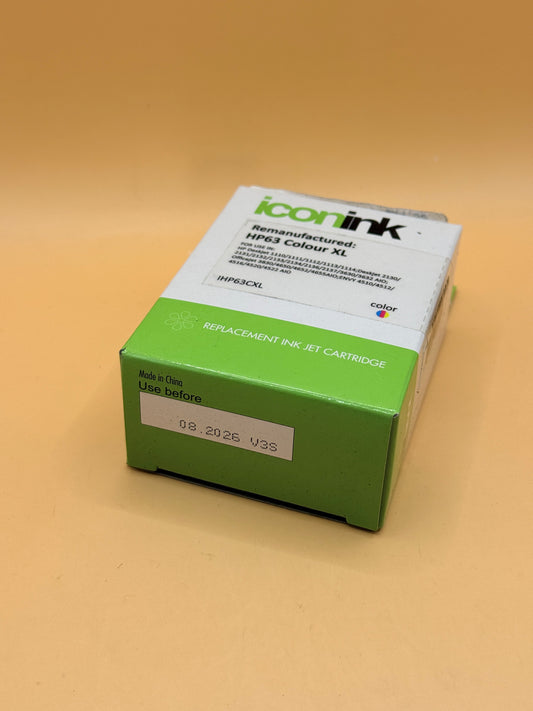 Icon Ink HP 63XL Colour Remanufactured Ink Cartridge IHP63CXL (Just Past BB)