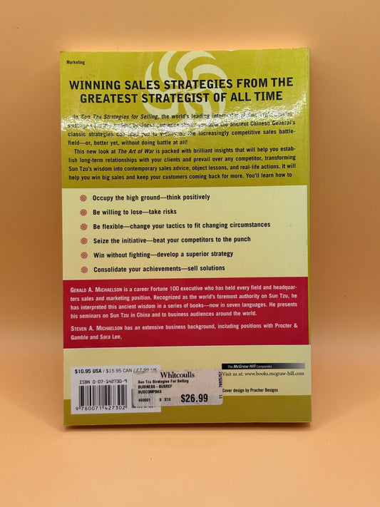 Sun Tzu Strategies for Selling by Gerald A. Michaelson & Steven W. Michaelson