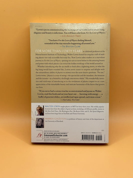 For the Love of Physics by Walter Lewin with Warren Goldstein