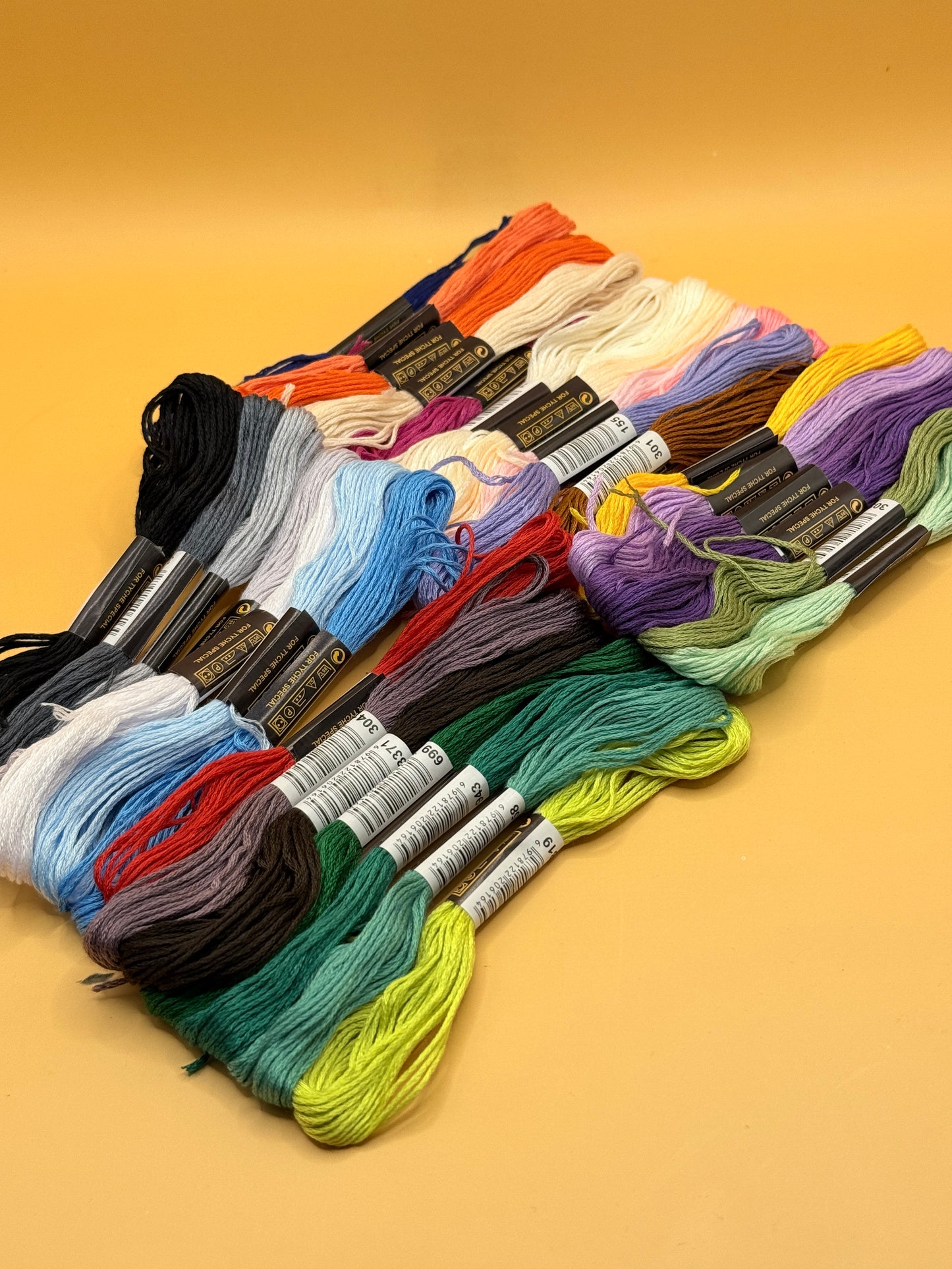 Pack of 36 Embroidery Threads – Assorted Colours