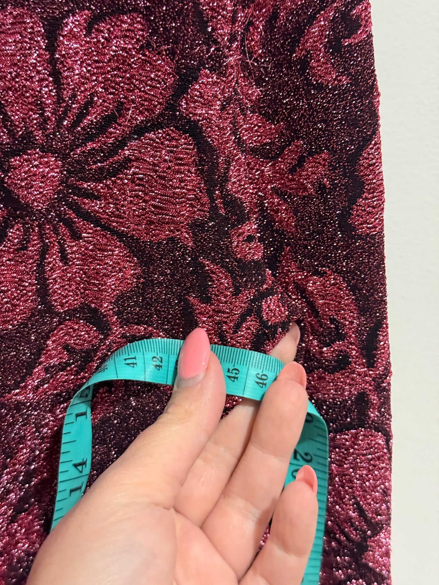 For Love & Lemons Metallic Floral Ruched Mini Dress Size M