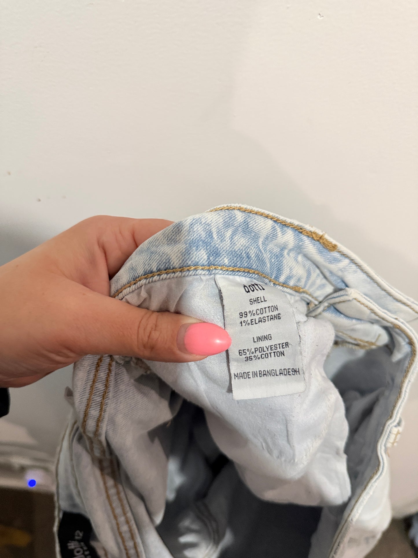 Dotti Denim Distressed Light Wash Jeans - Size 12