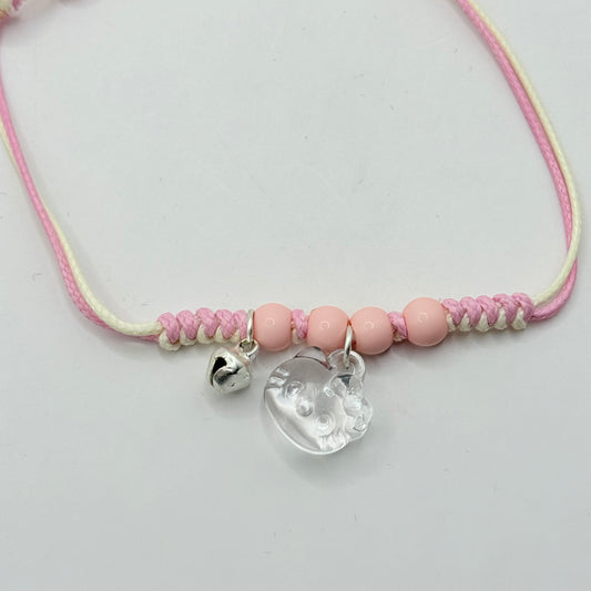 Hello Kitty Pink Cord Beaded Bracelet