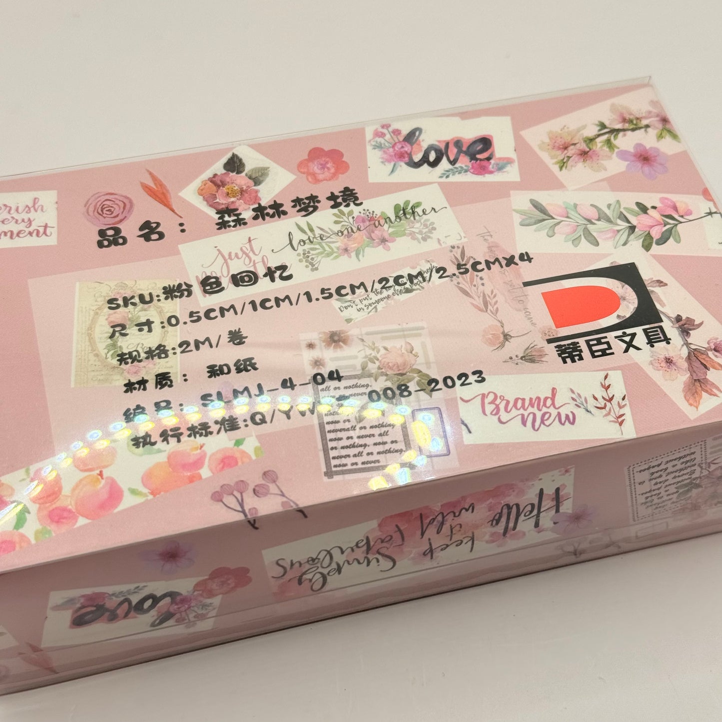 Pink floral washi tape 20 roll set - decorative tape original photo - what’s new crafts