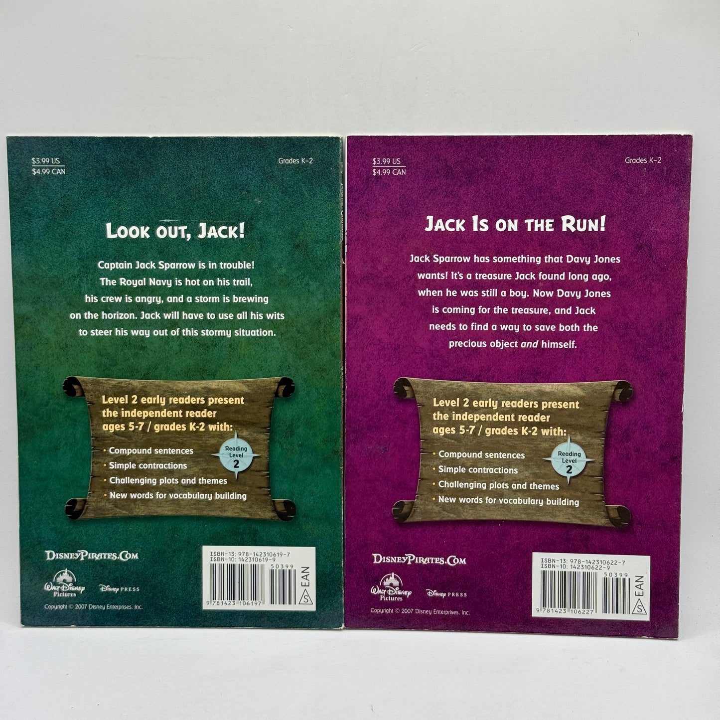 Pirates of the Caribbean Reading Level 2 Book Set (A Storm at Sea & Escape from Davy Jones)