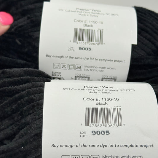 Premier Parfait Chunky Yarn Black 2 Pack x 100g