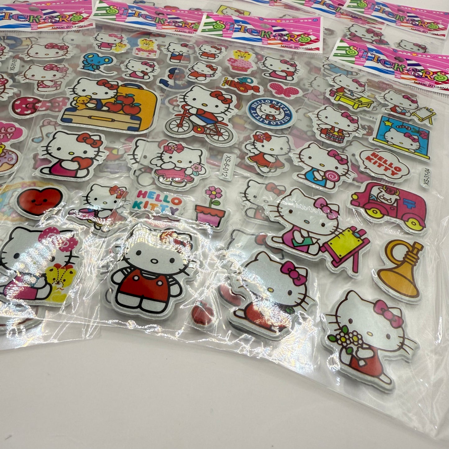 Hello Kitty Puffy Sticker Pack – 12 Sheets (Sanrio)