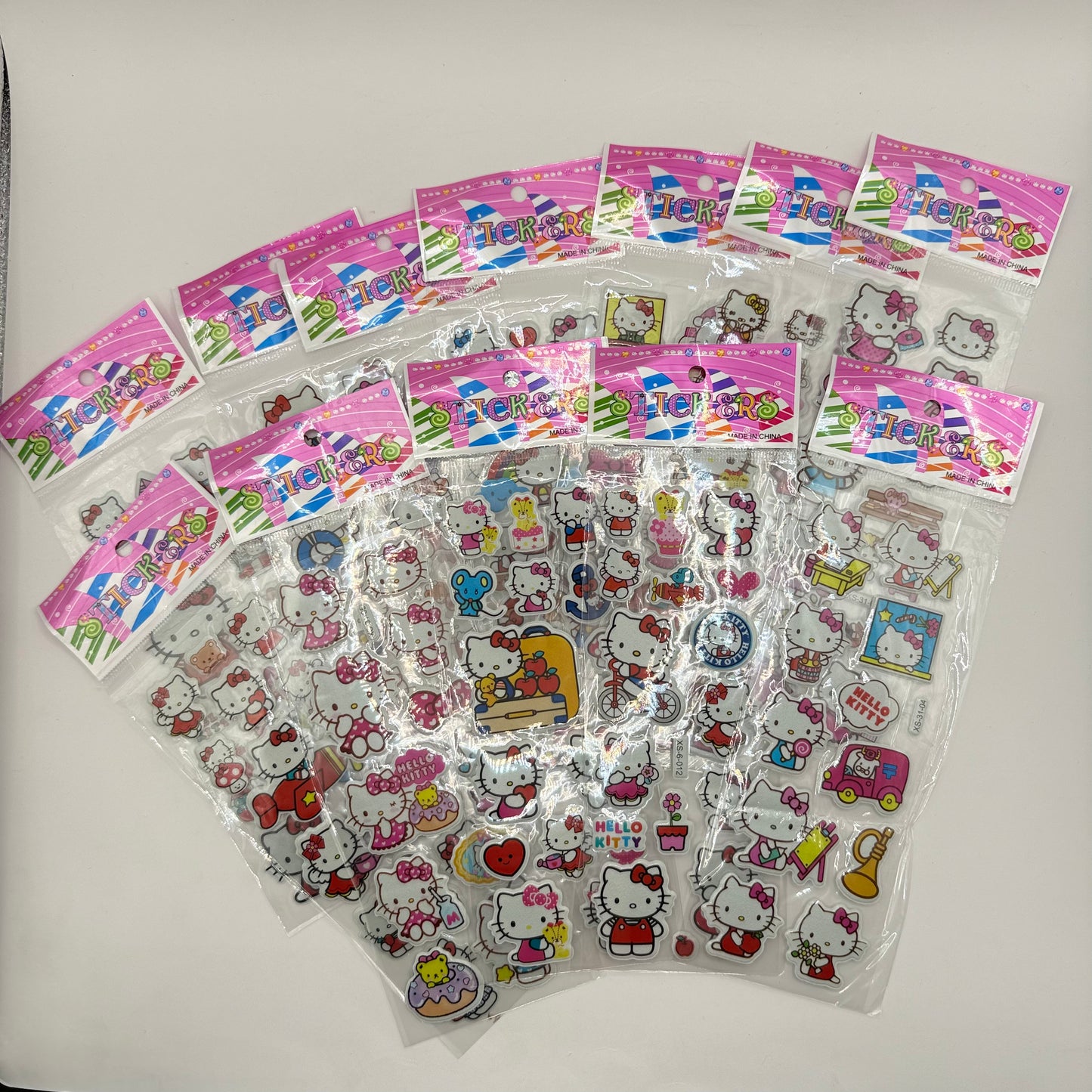 Hello Kitty Puffy Sticker Pack – 12 Sheets (Sanrio)