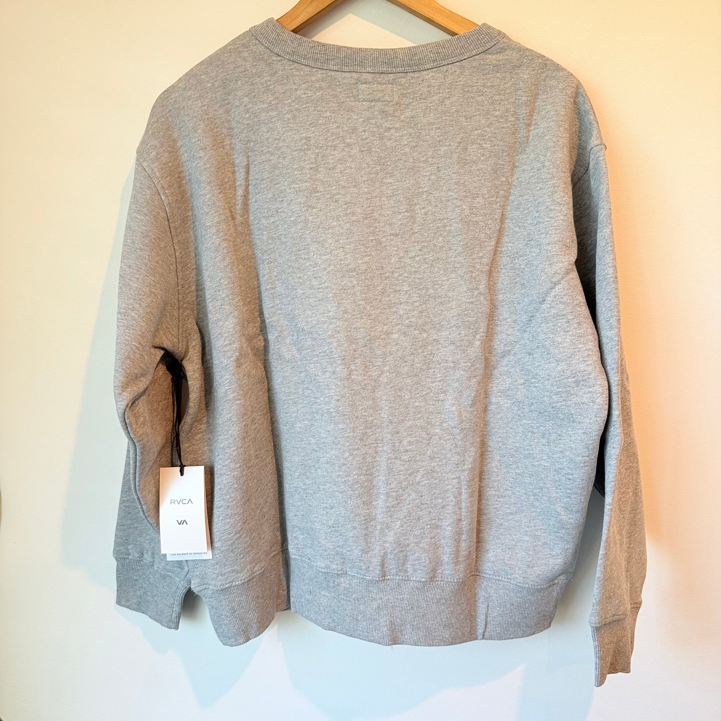 RVCA TTY League Classic Crew Sweatshirt Grey - Size L / 12