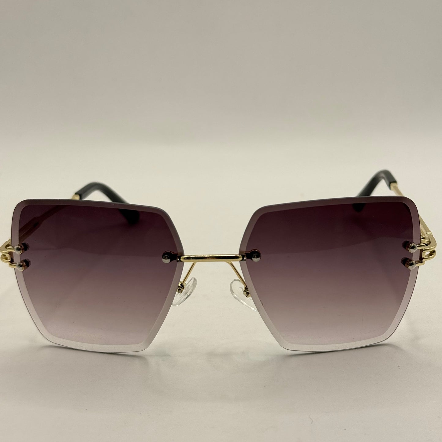 Rimless Geometric Sunglasses