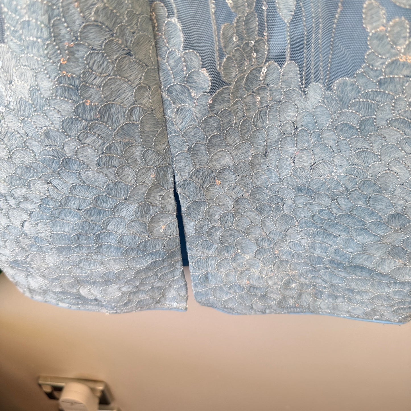 Romance by Honey & Beau Powder Blue Sequin Dress (Size 10)