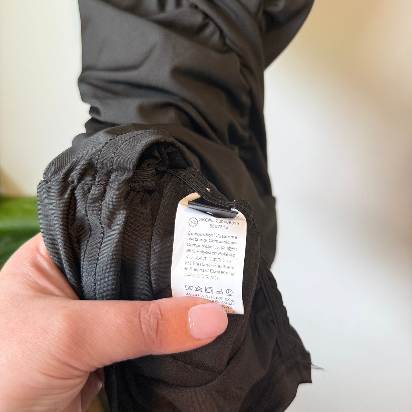 SHEIN Black Ruched Cut-Out Bodycon Mini Dress - Size L