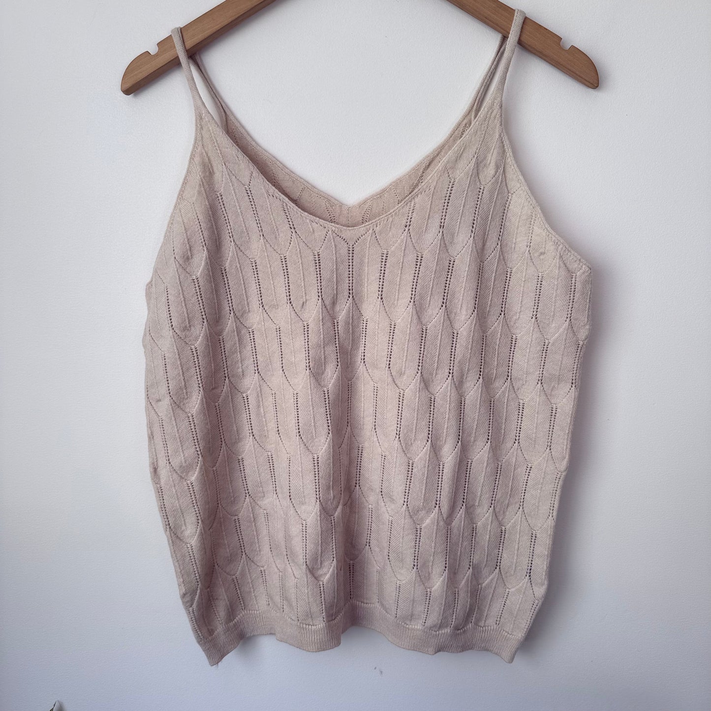 SHEIN Knitted Camisole Top Beige - Size L