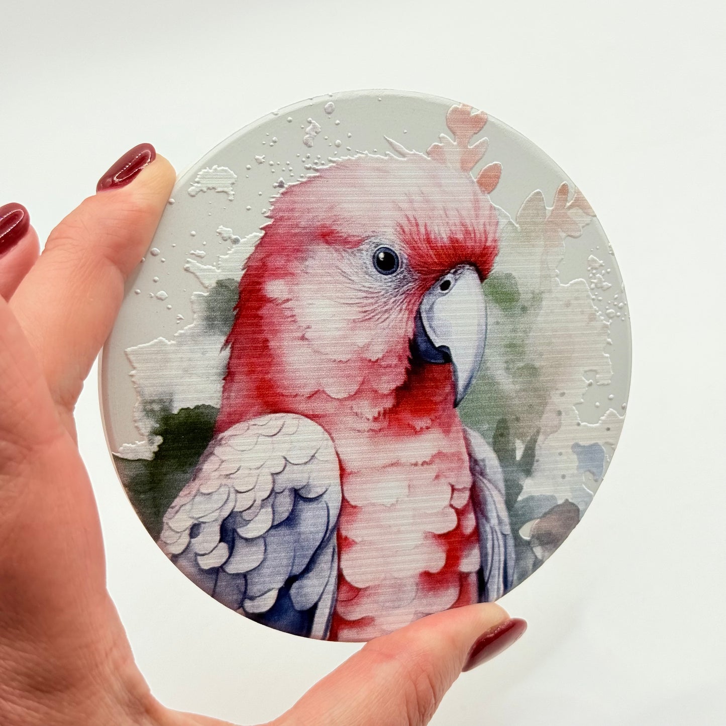 SPLOSH Native Blooms Galah Bird Ceramic Coaster