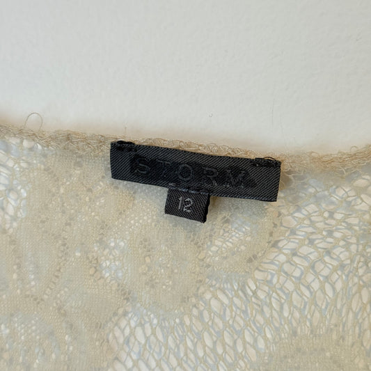 STORM Lace Top - Cream - Size 12