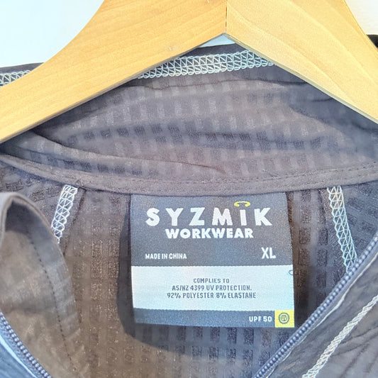 SYZMIK Streetworx Stretch Mid-Layer 14 Zip Top Black