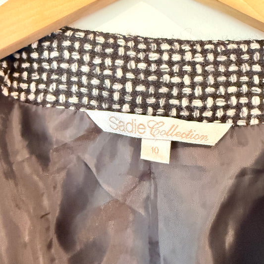 Sadie collection tweed jacket - size 10 - coats & jackets condition: used - original photo - top - what’s new women’s