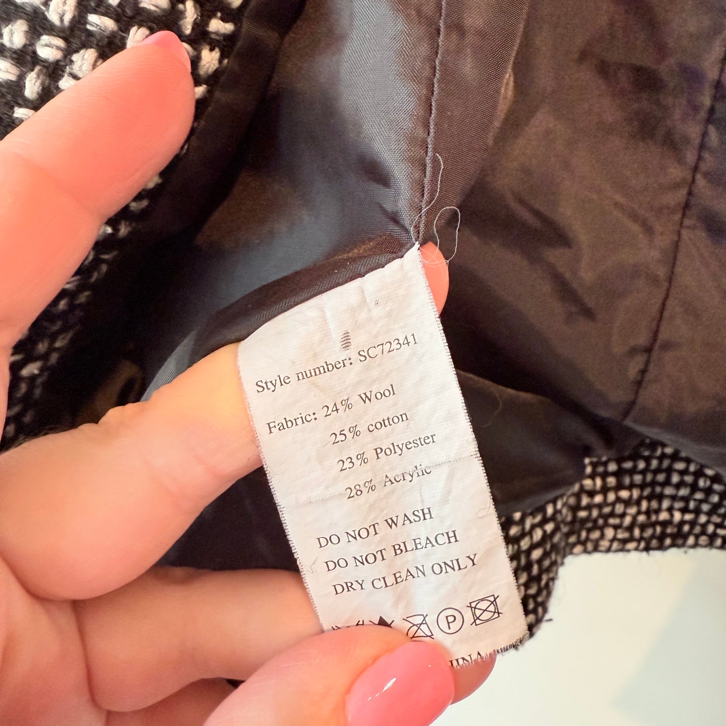 Sadie collection tweed jacket - size 10 - coats & jackets condition: used - original photo - top - what’s new women’s