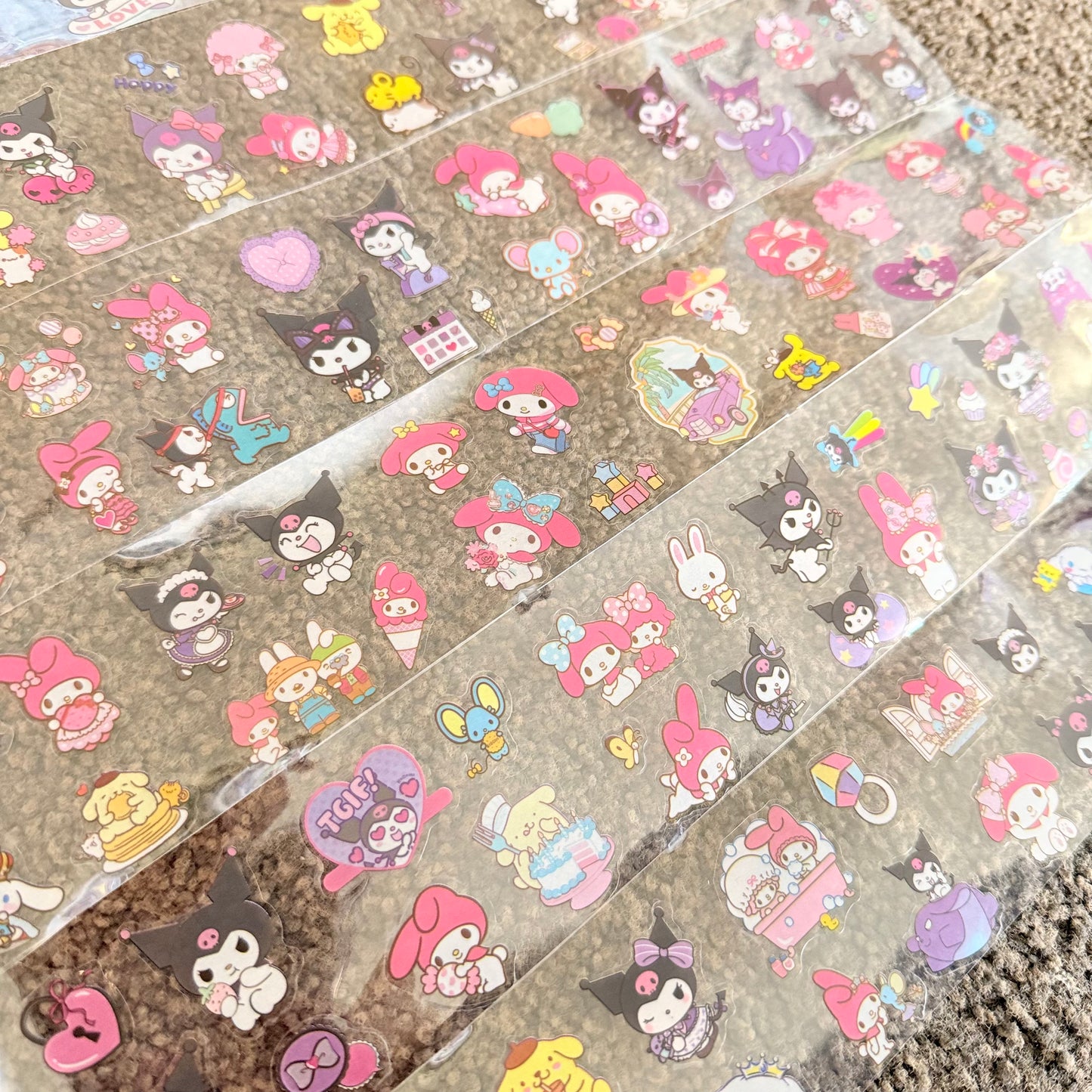 Sanrio Mega Sticker Pack - Kuromi, My Melody, Pompompurin Decals