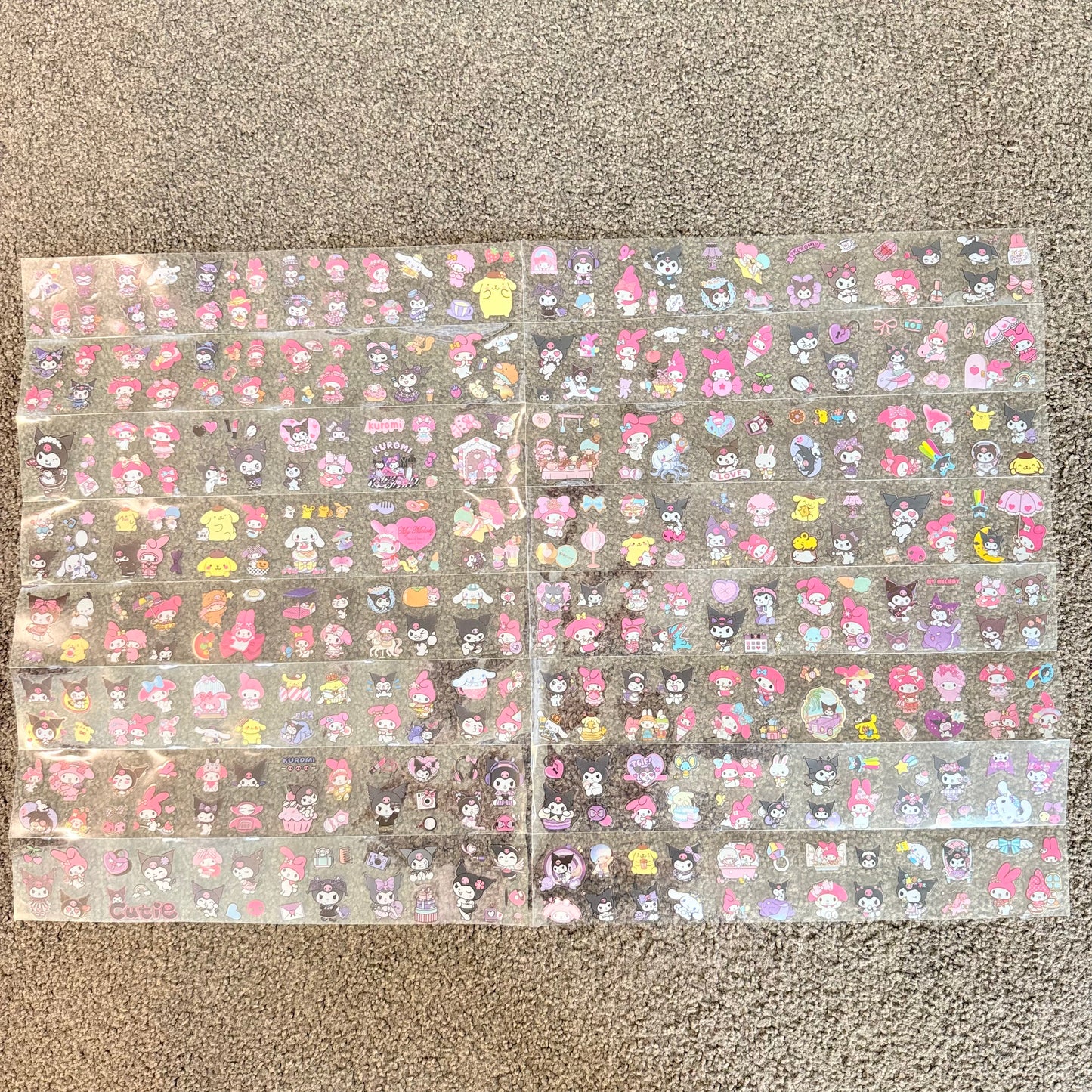 Sanrio Mega Sticker Pack - Kuromi, My Melody, Pompompurin Decals