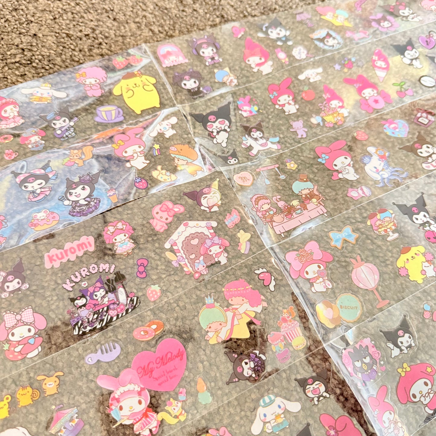 Sanrio Mega Sticker Pack - Kuromi, My Melody, Pompompurin Decals