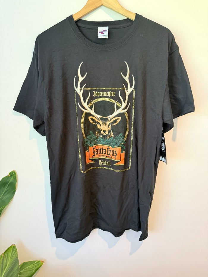 Santa cruz jägermeister kendall deer men’s t-shirt - l - t-shirts tops men’s apparel