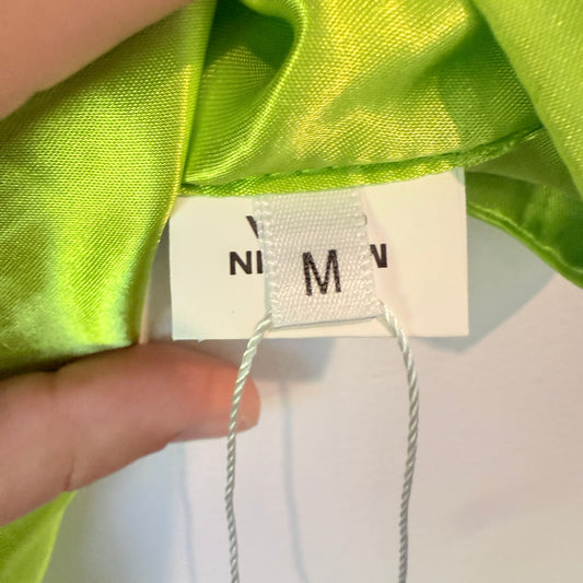 Satin Tie-Front Crop Top Size M