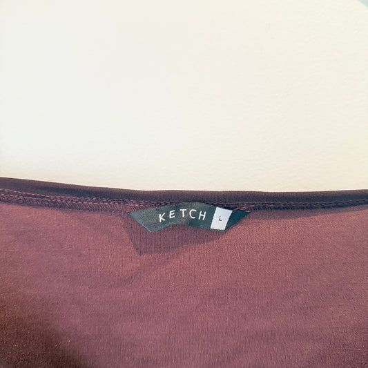 Sketch Crop Top in Maroon - Size L