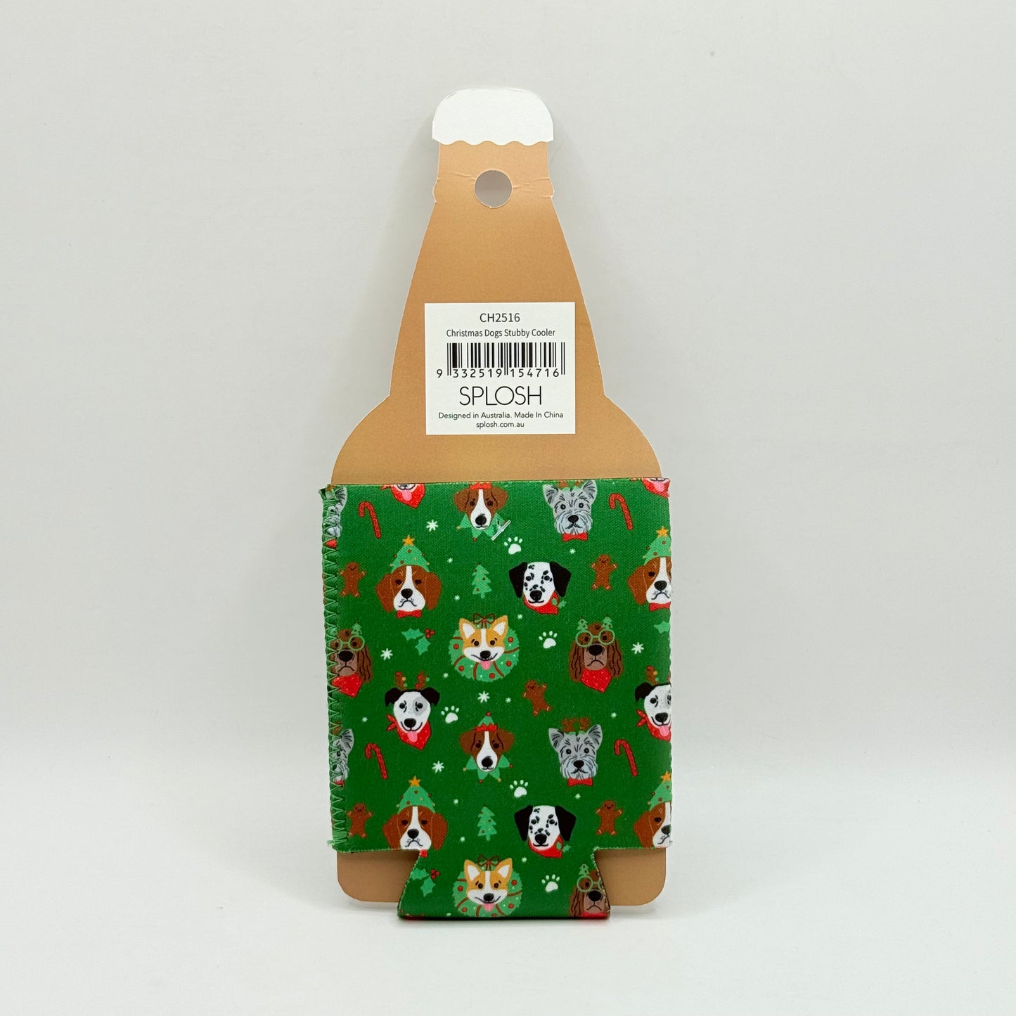 Splosh Christmas Dogs Stubby Cooler