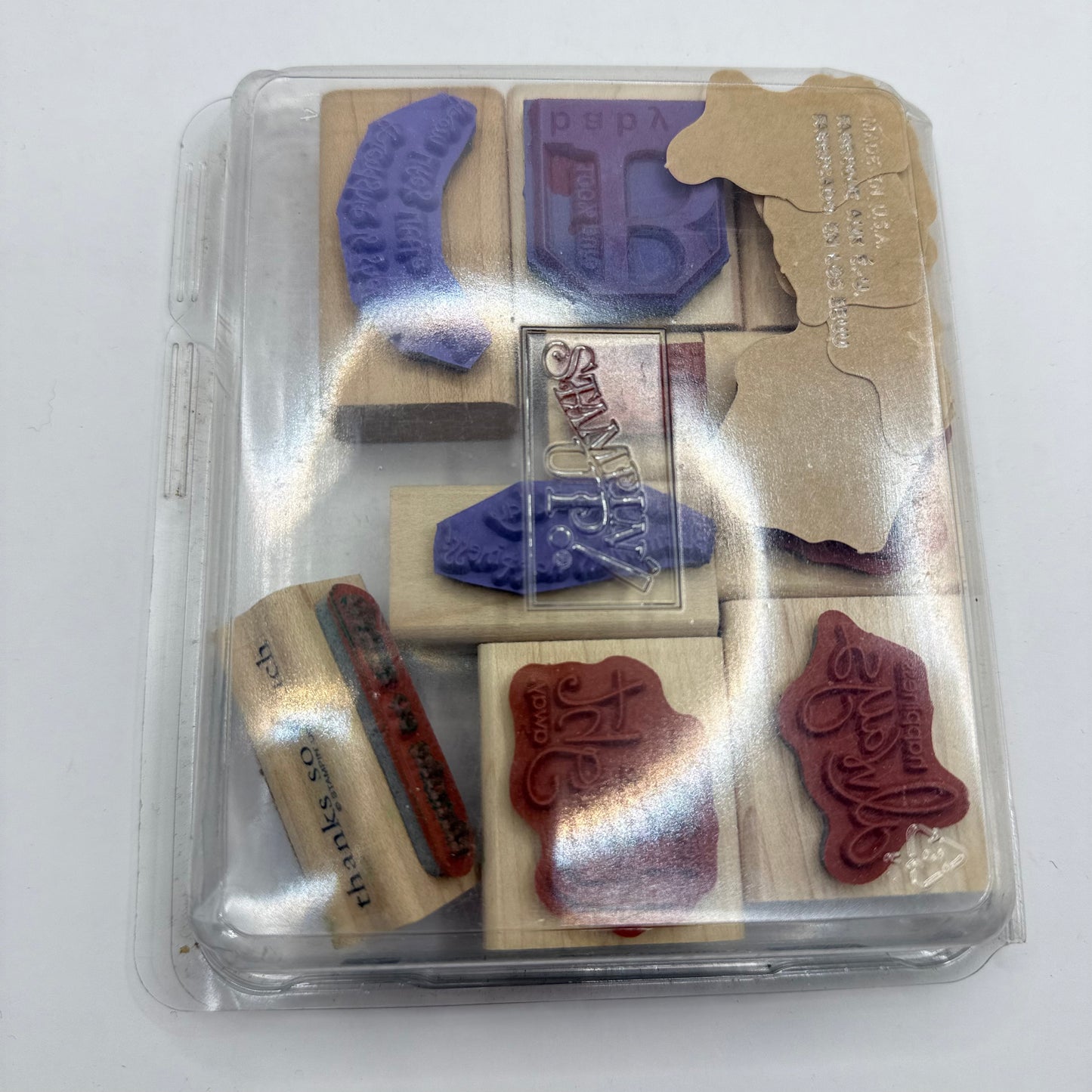 Stampin' Up! Whimsical Words Woodblock Craft Stamps - 9pcs