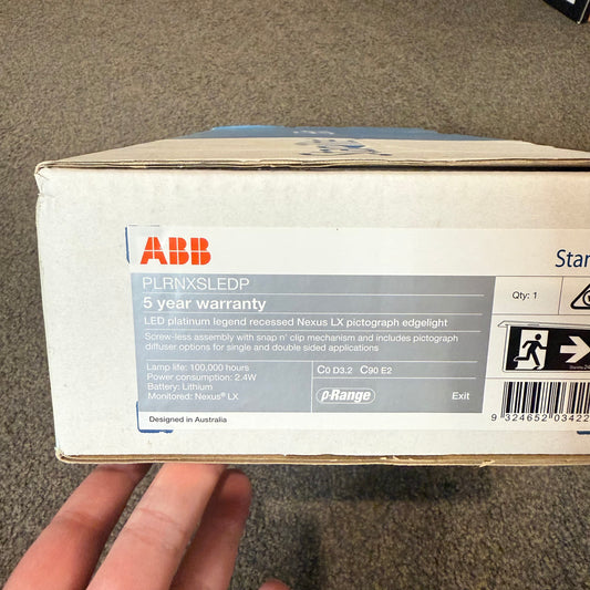 Stanilite Nexus LX LED Recessed Platinum Exit Light Model PLRNXSLEDP