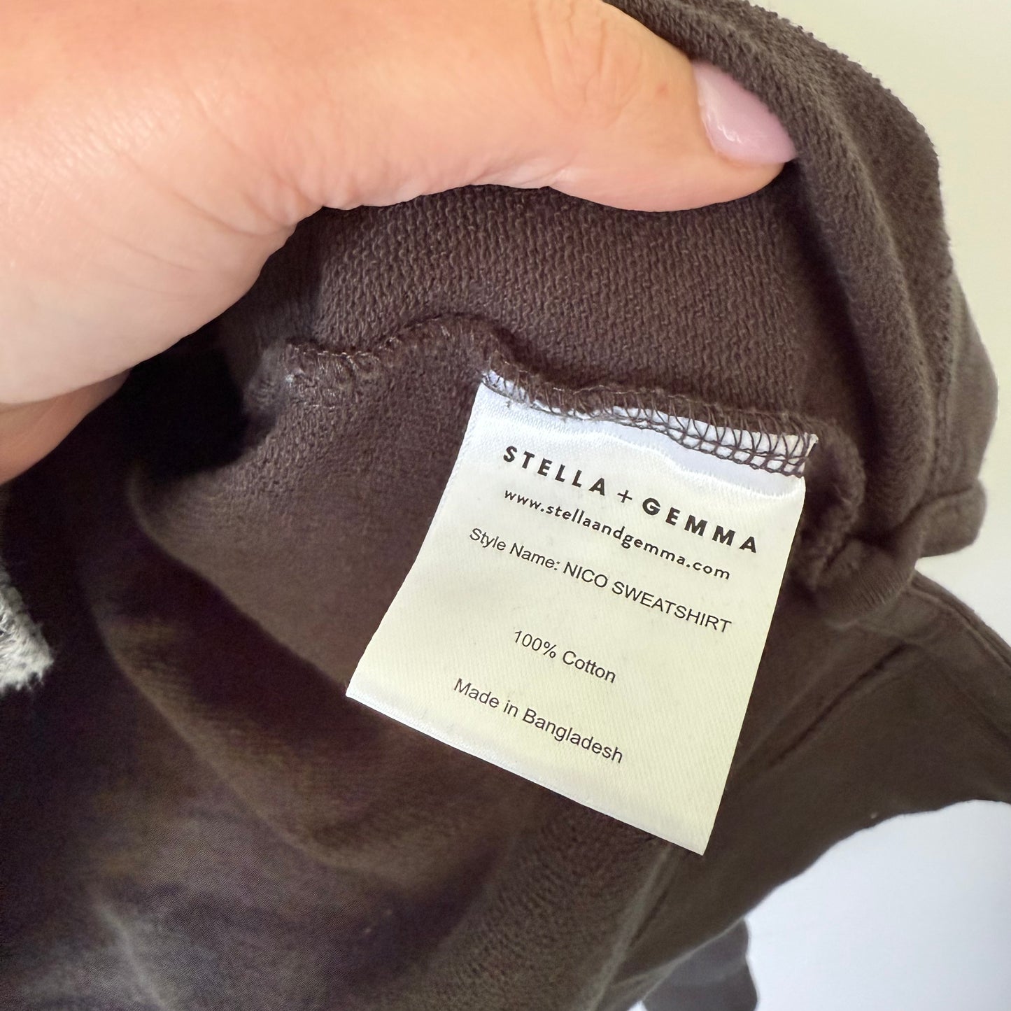 Stella + Gemma Nico Sweatshirt Checkered Cross Size 18