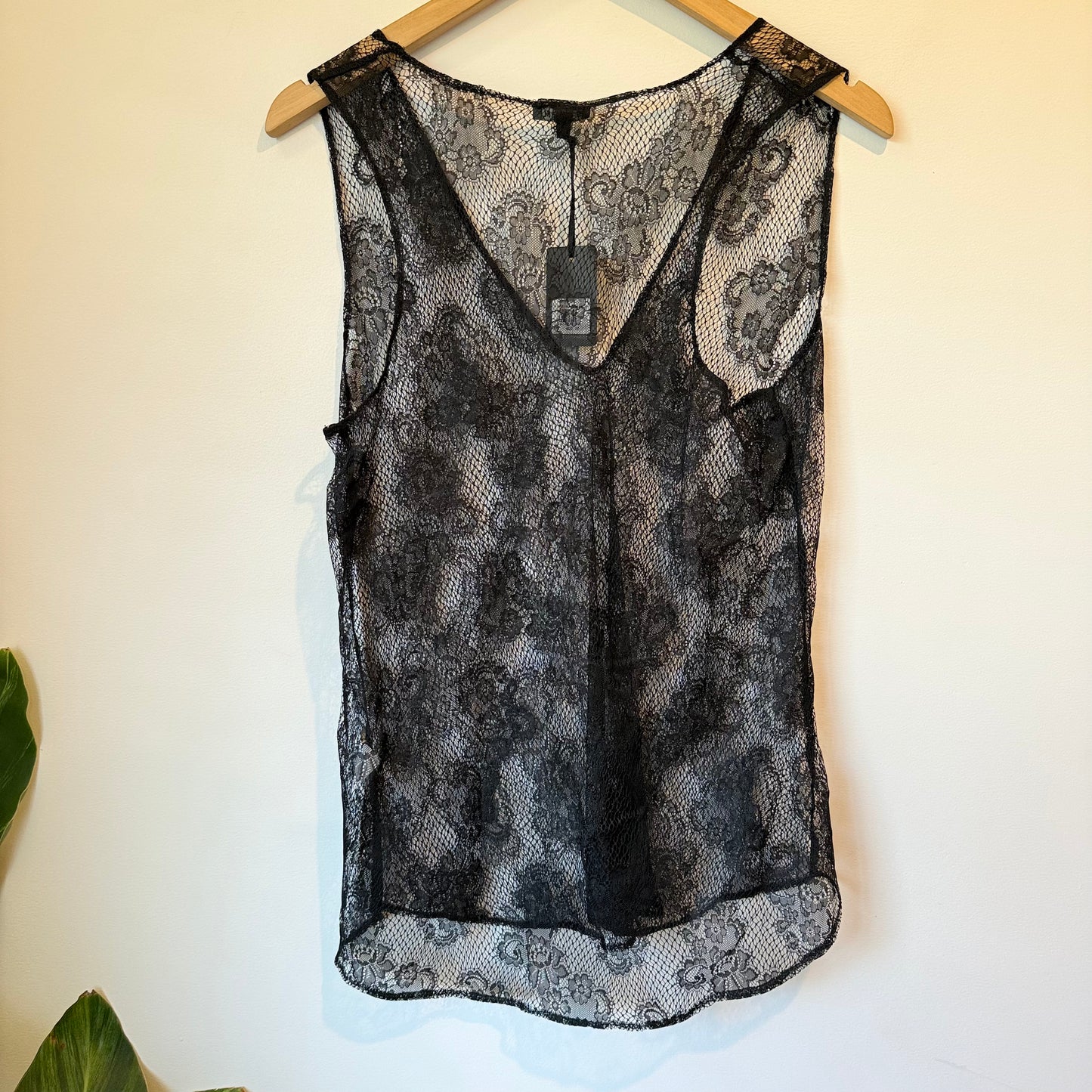 Storm Black Lace Camisole Black - Size 12