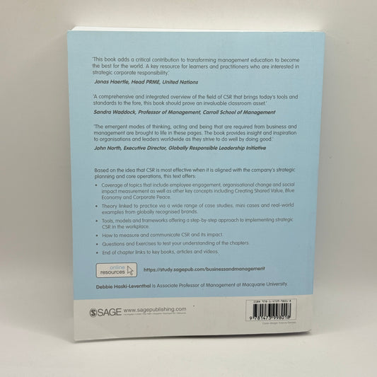 Strategic Corporate Social Responsibility by Debbie Haski-Leventhal