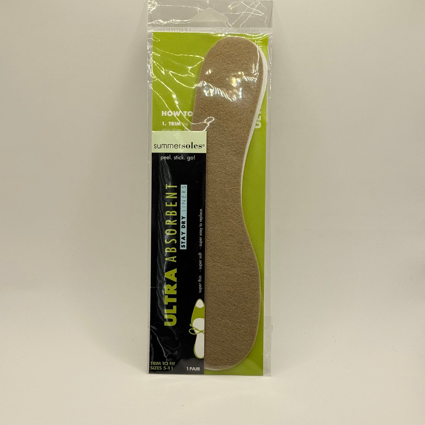 Summer soles size 5-11 open shoe insoles - ultra absorbent - brown - insoles & inserts women’s shoes