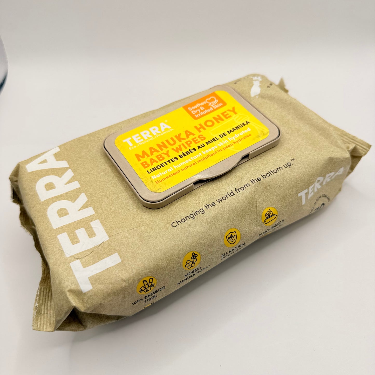 TERRA Manuka Honey Baby Wipes - Soothing Bamboo Fiber