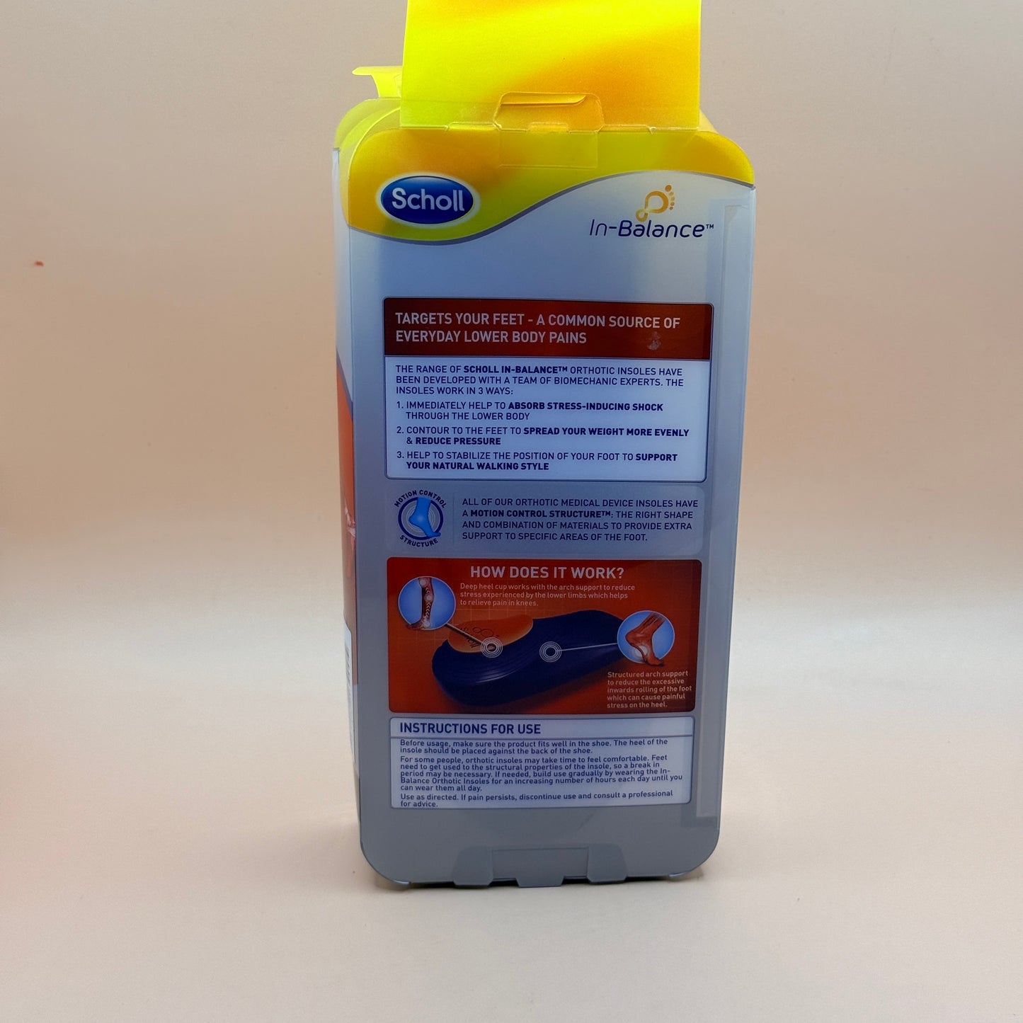 Scholl In-Balance Everyday Knee to Heel Orthotic Insoles Large