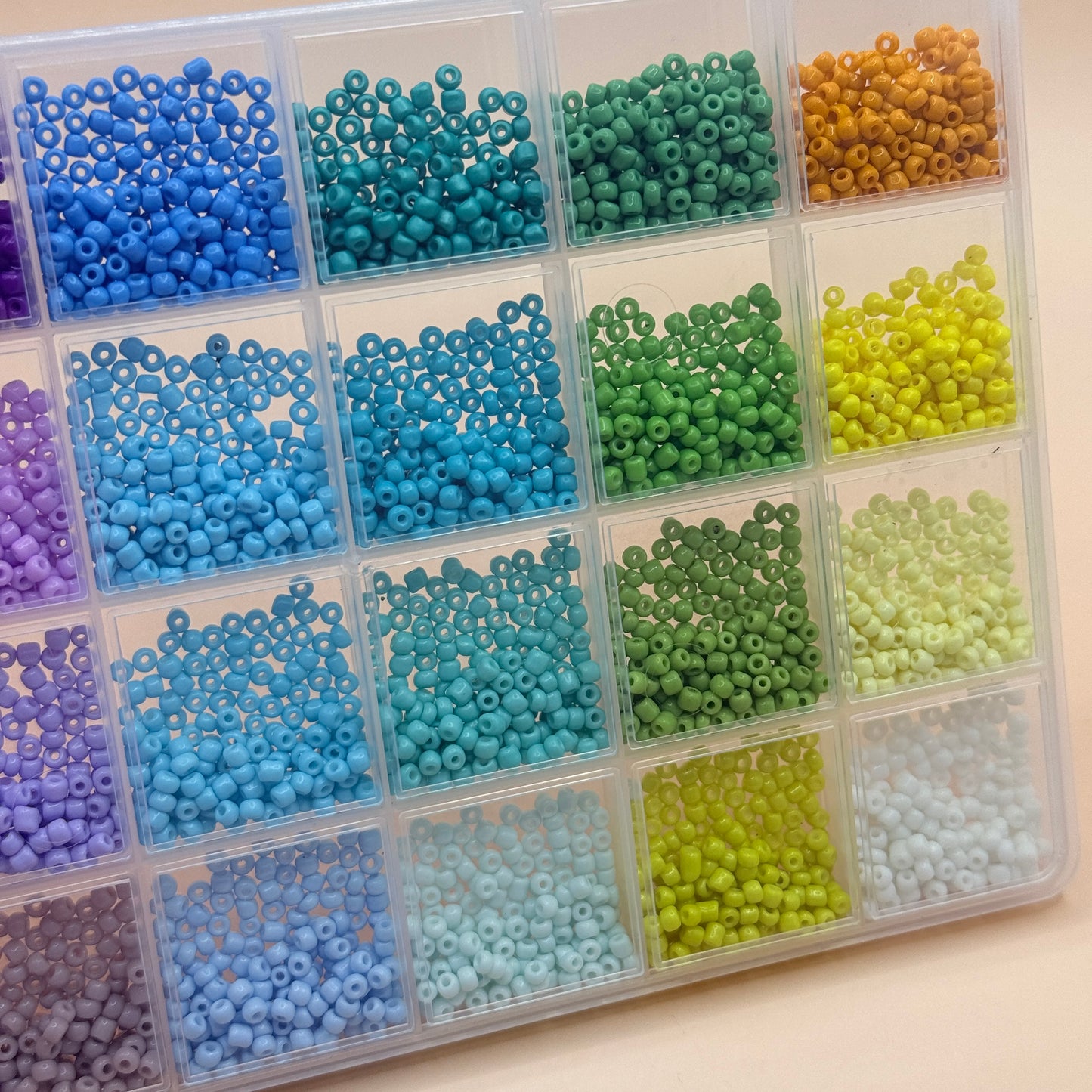 Rainbow Seed Bead Kit – 24 Colour with Storage Box